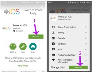 chuyển dữ liệu Android sang Iphone nhanh chóng